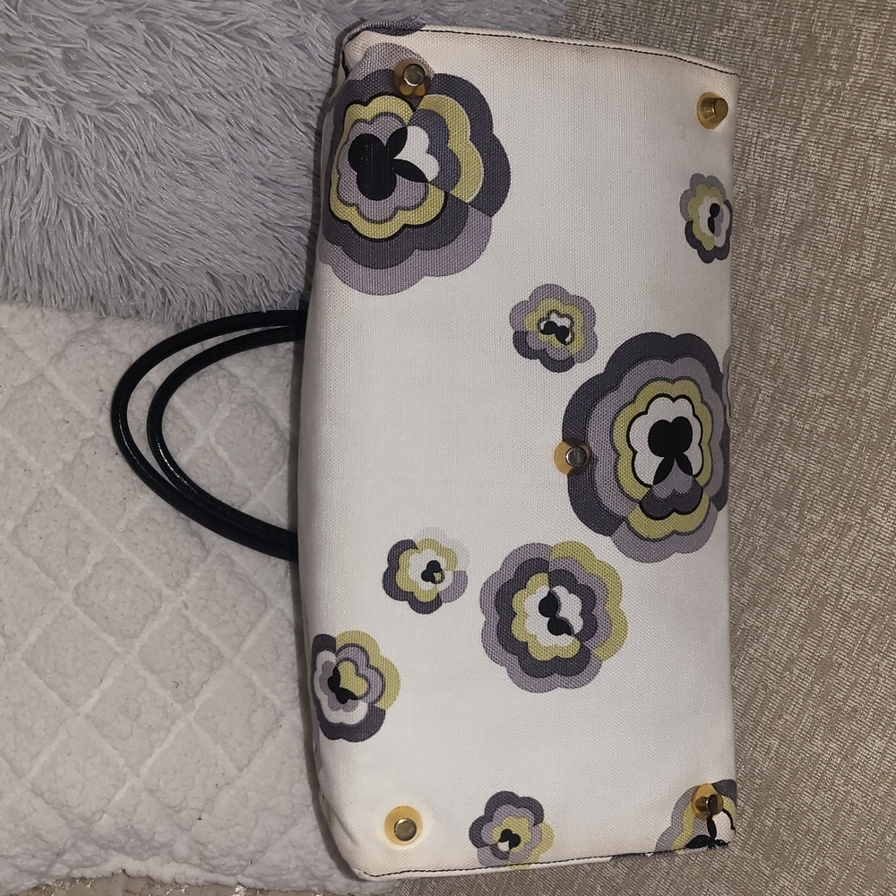 Miu Miu Floral Canvas Tote Bag - Black and Cream - Picture 5 of 9